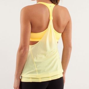 Lululemon Practice Freely Tank Mellow Lemon / Burning Yellow size 10
